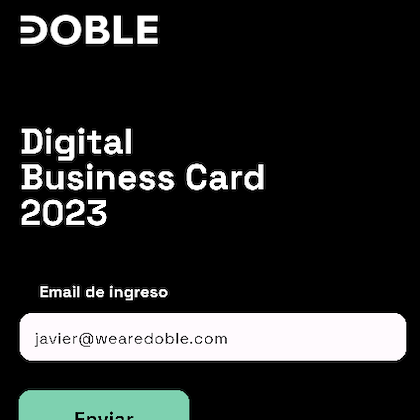 screenshot de la app de tarjetas
